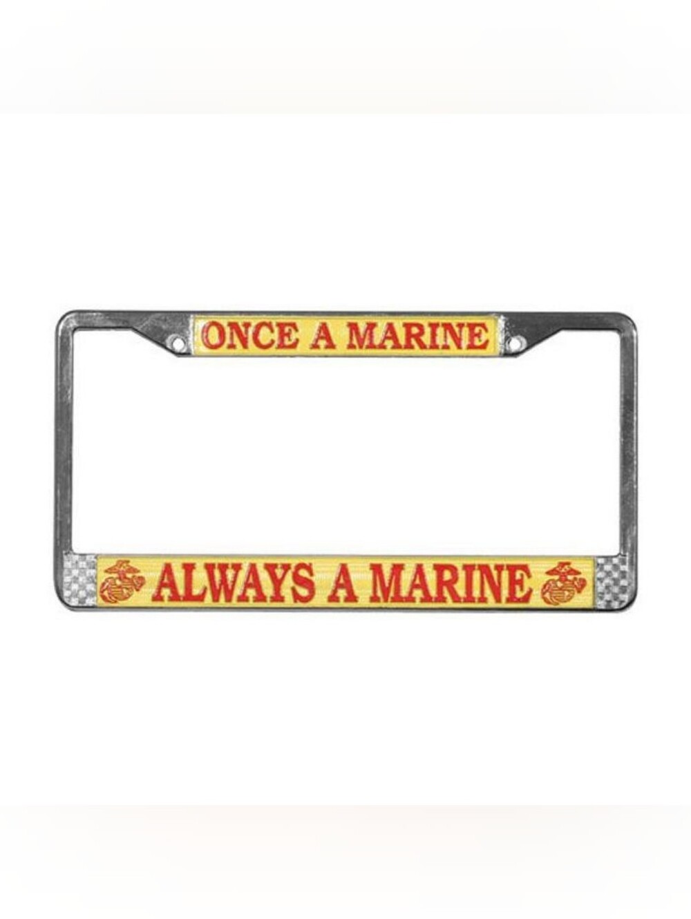 Once A Marine Always A Marine License Plate Frame, US Military, Corps, Semper Fi